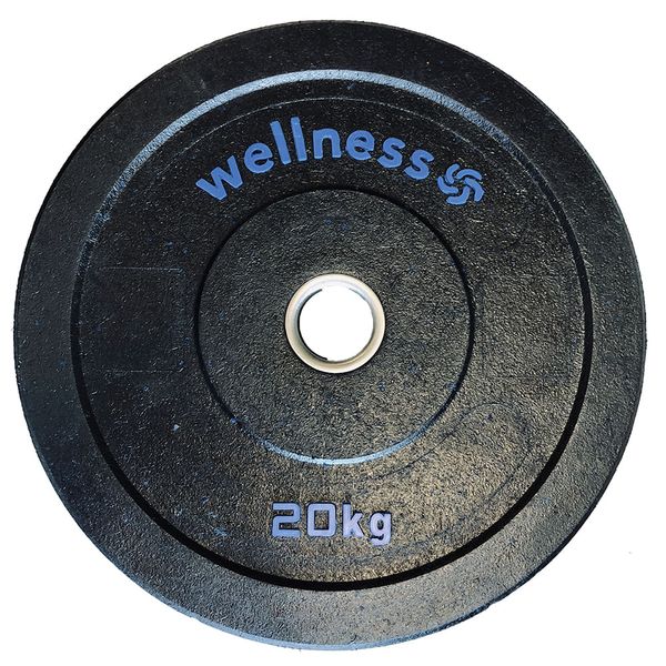 Anilha Olímpica Borracha New Bumper Plate 20kg Azul Wellness - WK009 WK009