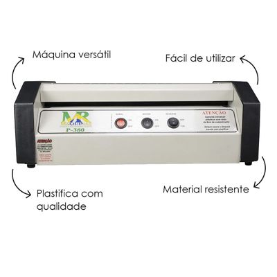 Plastificadora e Poliseladora Profissional P380 até A3 110V