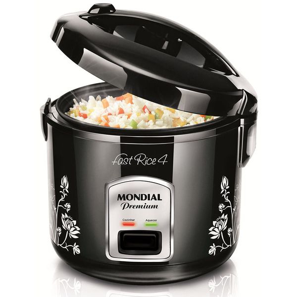 Panela Elétrica Mondial Fast Rice 4 PE-08 PANELA ELETRICA ARROZ-127V-PRETO Panela Elétrica Mondial Fast Rice 4 PE-08 PANELA ELETRICA ARROZ-127V-PRETO