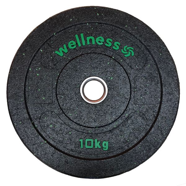 Anilha Olímpica Borracha New Bumper Plate 10kg Verde Wellness - WK007 WK007