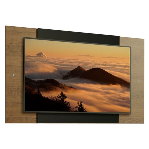 Painel para TV até 58 Polegadas Madesa Rustic/Preto Cor:Rustic/Preto Painel para TV até 58 Polegadas Madesa Rustic/Preto Cor:Rustic/Preto