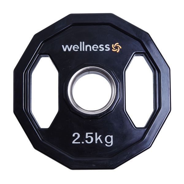 Anilha Poliuretano Furacão Olímpica 12 Faces com Pegada 2,50kg Wellness - WK017 WK017