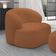 Poltrona Decorativa Fixa Orgânica Para Sala Living Barolo L06 Bouclê Terracota - Lyam Decor