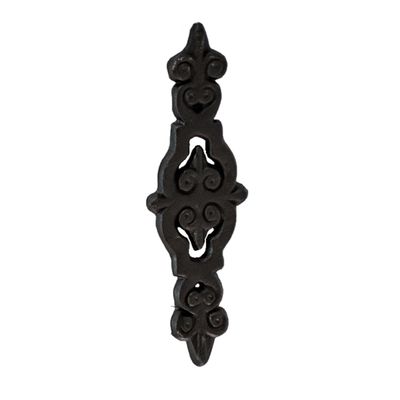 Florão Ornamento Grade em Ferro Fundido Decoração N02 27x8cm
