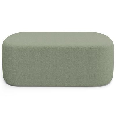 Puff Decorativo Orgânico Para Living Quarto 100cm Doha W01 Bouclê Oliva - Lyam Decor