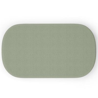 Kit 02 Puffs Decorativos Orgânicos Para Living Quarto 100cm Doha W01 Bouclê Oliva - Lyam Decor