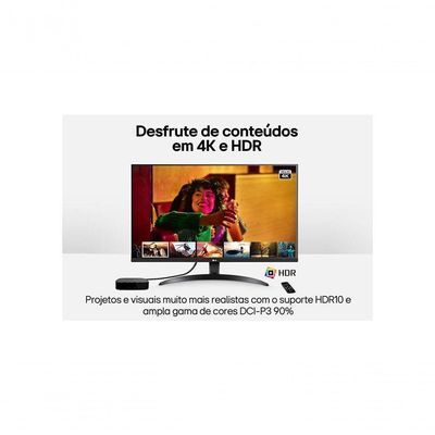 Monitor LG Ultra UHD 32'' 4K HDMI HDR10 AMD Free Sync MaxxAudio Dynamic Action Sync Black Stabilizer 32UR500-B