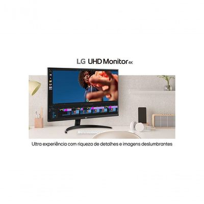 Monitor LG Ultra UHD 32'' 4K HDMI HDR10 AMD Free Sync MaxxAudio Dynamic Action Sync Black Stabilizer 32UR500-B
