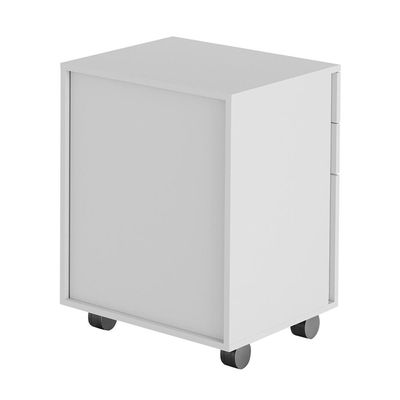 Gaveteiro com Chave para Escritório Home Office ME4148 MDP Branco - Gran Belo