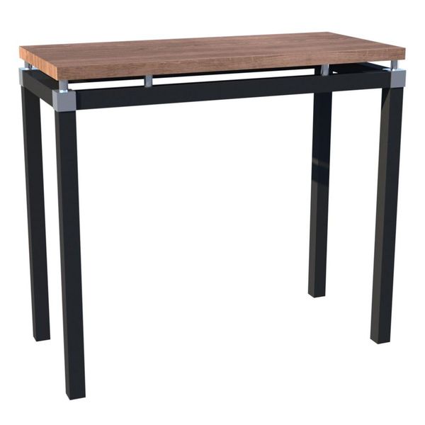 Aparador Decorativo Para Sala de Estar Malva Estilo Industrial 90cm BP Nature Preta - Desk Design