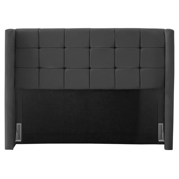 Cabeceira Cama Box Casal Queen Size Gioconda 160cm Com Frame Suede Cinza - Desk Design