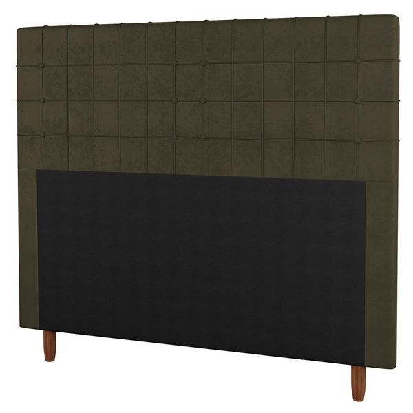 Cabeceira Cama Box Casal Queen Size Parisis 160cm Suede Marrom - Desk Design