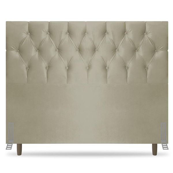 Cabeceira Cama Box Casal King Size Madrid 195cm Corano Bege - Desk Design