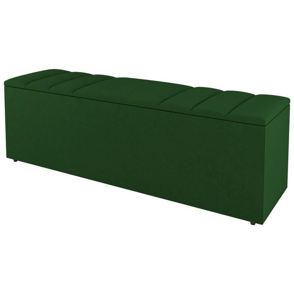 Calçadeira Baú Queen Size Grace 160cm Suede Verde - Desk Design