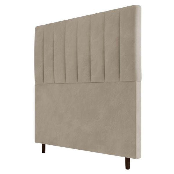 Cabeceira Cama Box Casal Itália 140cm Suede Bege - Desk Design