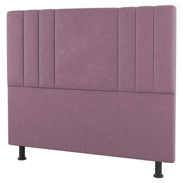 Cabeceira Cama Box Solteiro Grace 90cm Suede Rosé - Desk Design
