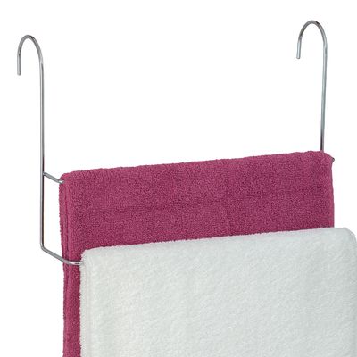 Porta Toalha Duplo Toalheiro Cromado Suporte para Box Sem Furo