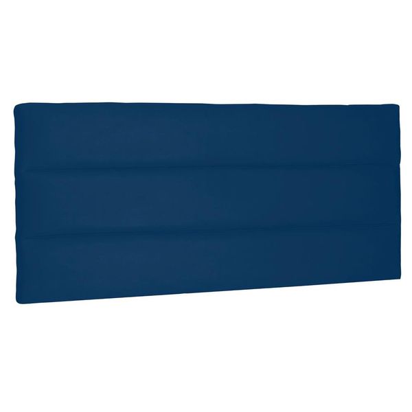 Cabeceira Painel Estofada Cama Box Casal King La Italian 195cm Suede Azul Marinho - Desk Design
