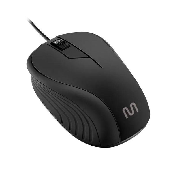 Mouse Multilaser Com Fio 3 Botoes Emborrachado - Mo222