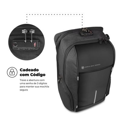 Mochila Locker compatível com notebook dell samsung macbook - Gshield