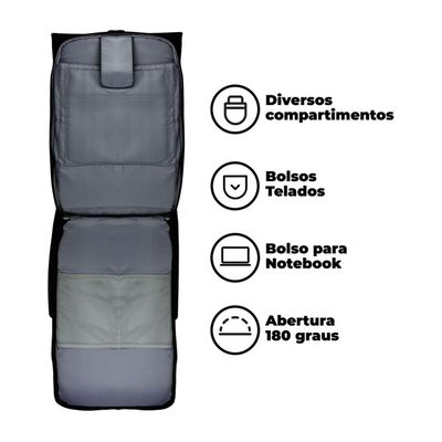 Mochila Locker compatível com notebook dell samsung macbook - Gshield