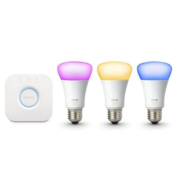 Philips Hue Kit Casa Inteligente 3 Lâmpadas E27+Bridge 127V