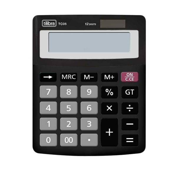 CALCULADORA DE MESA 12 DIG TC05 PRETO TILIBRA