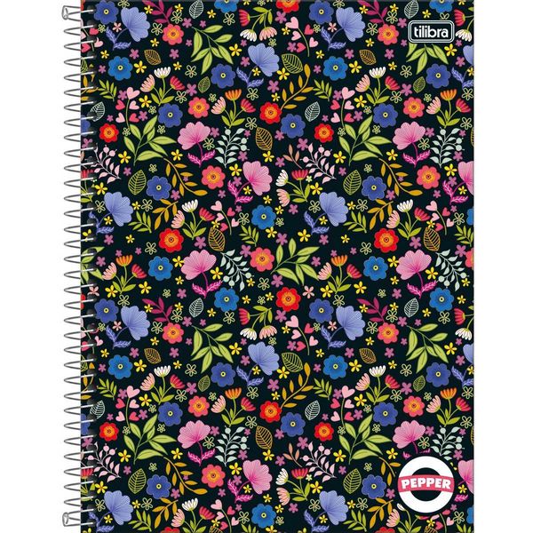 CADERNO ESPIRAL CD 10M 160FLS PEPPER FEMININO TILIBRA