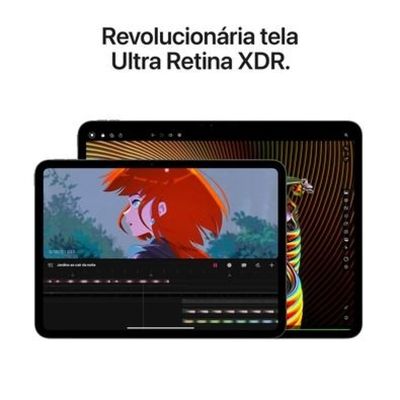 iPad Pro Apple (7ª Geração) Processador M4 (13", Wi-Fi, 256GB com Vidro Convencional) - Preto-Espacial