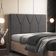 Cabeceira Cama Box Casal Queen 160 cm Aurora W01 Linho Cinza Escuro - Lyam Decor