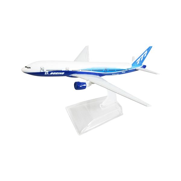 Avião Boeing 777 Miniatura Colecionável de Metal Escala 1:400 Com Base em Acrílico Decoração
