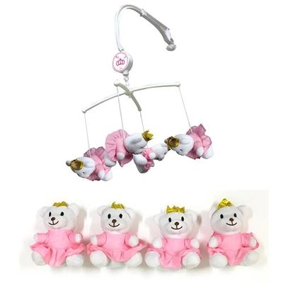Móbile de Berço Urso de Pelúcia Musical Princesa - Unik