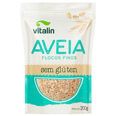 Aveia em Flocos Finos Sem Glúten Vitalin 200g