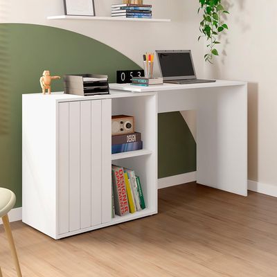 Mesa De Computador Com Porta De Correr Future Branca Caemmun