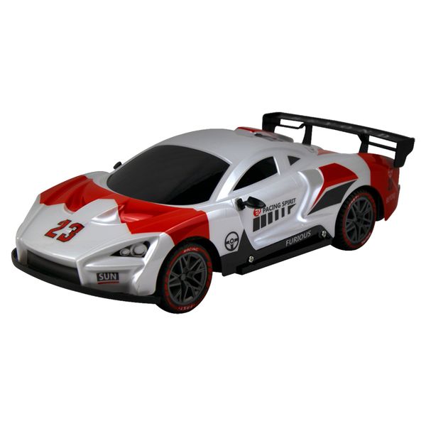 Carrinho De Controle Remoto Esportivo Futuro Kids FU19436 Carro Brinquedo Infantil Sem Fio Pilha Branco