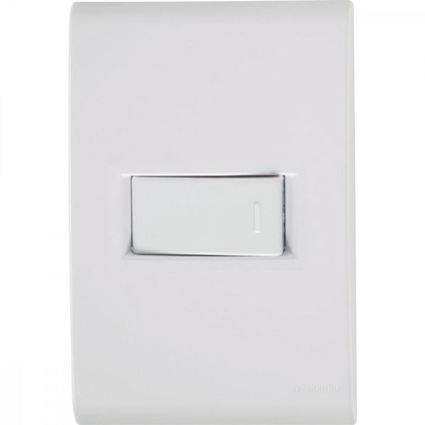 Conjunto 4x2 com 1 Interruptor Simples Horizontal Tramontina Liz 10 A 250 V Branco
