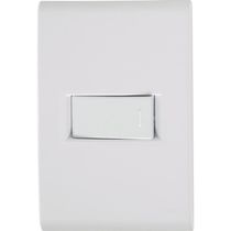 Conjunto 4x2 com 1 Interruptor Simples Horizontal Tramontina Liz 10 A 250 V Branco