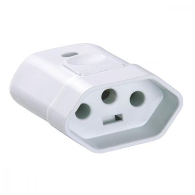 Plugue Femea 2P+T 250 V 20 A Tramontina Branco