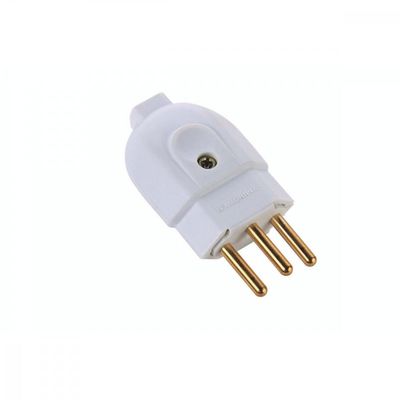 Plugue Macho 2P+T 250 V 20 A Tramontina Branco