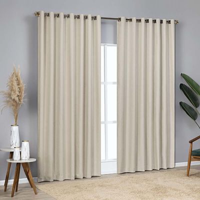 Cortina Blackout Linho Corta Luz 4,00x2,70m para Sala Quarto Varão 4M - Areia