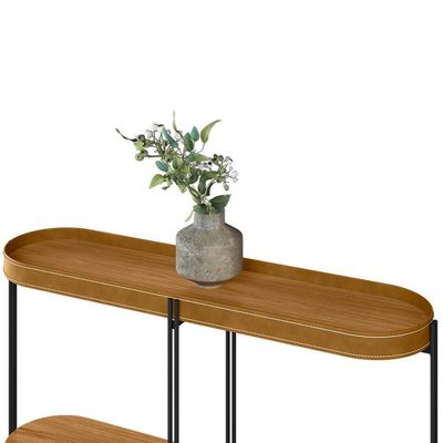 Aparador Decorativo Industrial Sala de Estar Jantar Sintético Caramelo Nord L05 Nature - Lyam Decor