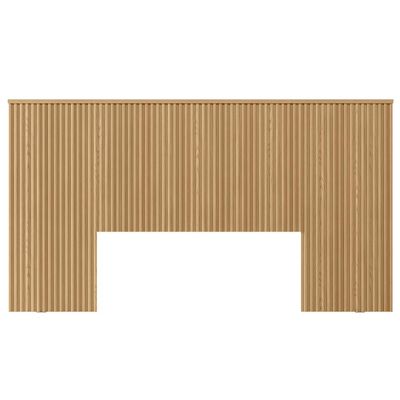 Cabeceira De Madeira Ripada Para Cama De Casal 240 cm Celine L05 Carvalho - Lyam Decor