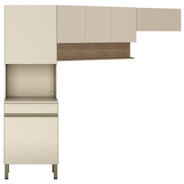 Armário de Cozinha Modulada 3 Peças Lina11 K02 Vanilla/Freijó - Mpozenato