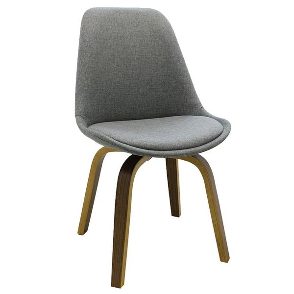 Cadeira Decorativa Sala e Escritório SoftLine Linho Cinza - Gran Belo
