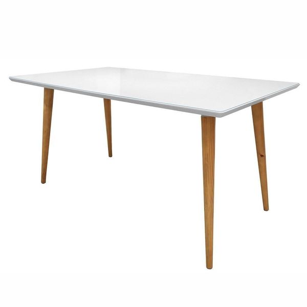 Mesa De Jantar Retangular 160cm 6 Lugares Veneza C14 Branco