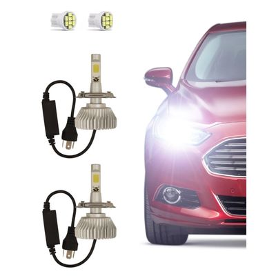 Kit Lâmpadas Super Led H4 6000k + Pingos