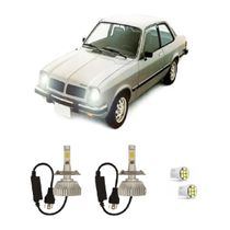 Kit Lâmpadas Super Led Farol Alto Baixo Chevette 1973 à 1993