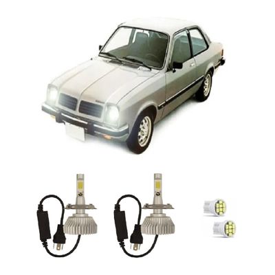 Kit Lâmpadas Super Led Farol Alto Baixo Chevette 1973 à 1993