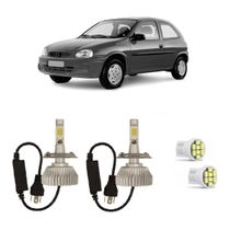 Kit Lâmpadas Super Led Farol Alto Baixo Corsa 1994 à 2001