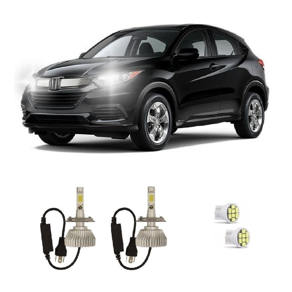 Kit Lâmpadas Super Led Farol Alto Baixo HRV HR-V 2015 à 2018 Kit Lâmpadas Super Led Farol Alto Baixo HRV HR-V 2015 à 2018